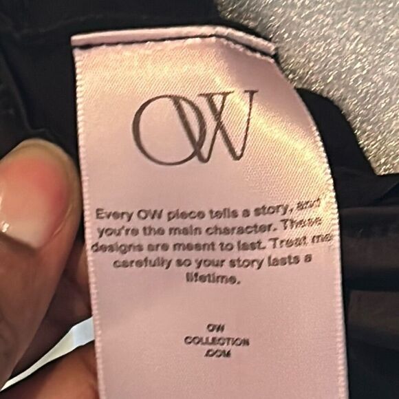 OW Collection Size M Venus Glossy Top Black Asymmetrical Halter Going Out Tank - Picture 15 of 16